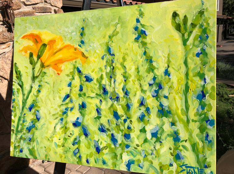 Original Abstract Floral Painting by Bill Stone