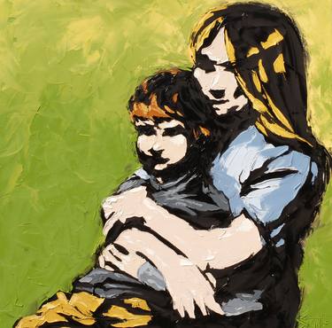 Original Figurative Family Paintings by Bill Stone