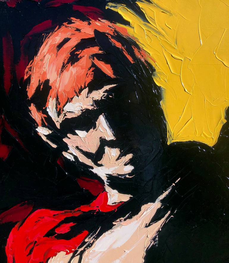 Original Abstract Men Painting by Bill Stone