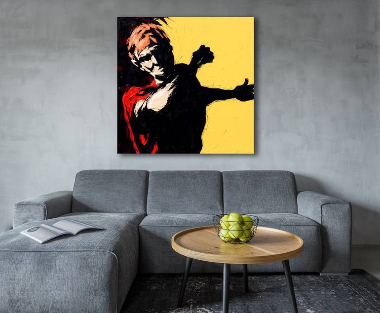 Original Abstract Men Painting by Bill Stone