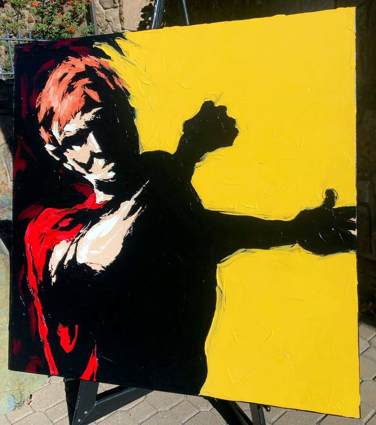 Original Abstract Men Painting by Bill Stone