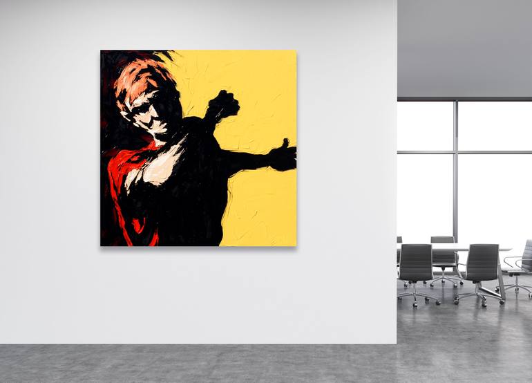 Original Abstract Men Painting by Bill Stone