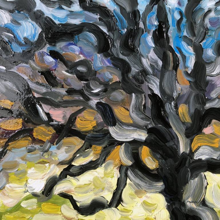 Original Impressionism Tree Painting by Bill Stone