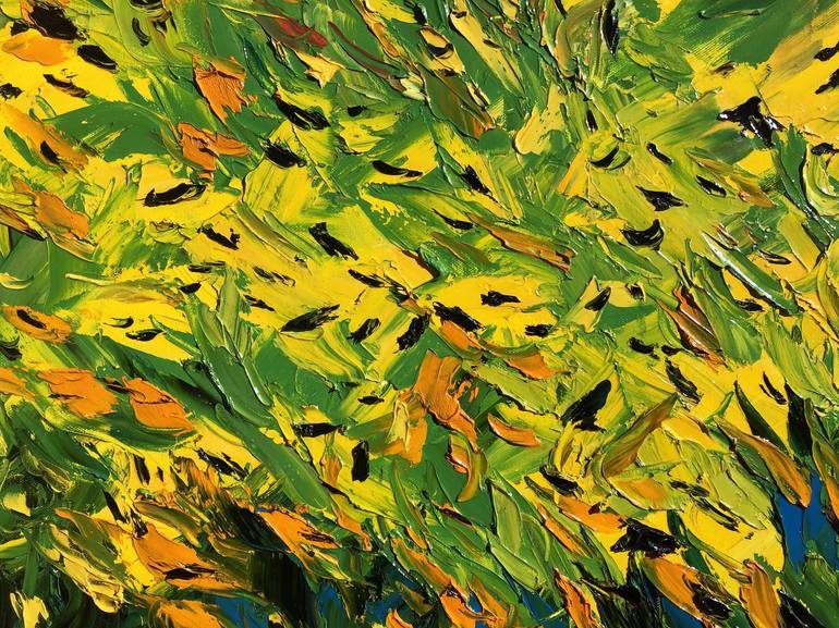 Original Abstract Expressionism Garden Painting by Bill Stone