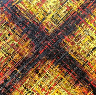 Original Abstract Cities Paintings by Bill Stone