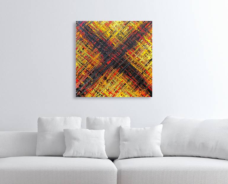Original Abstract Cities Painting by Bill Stone