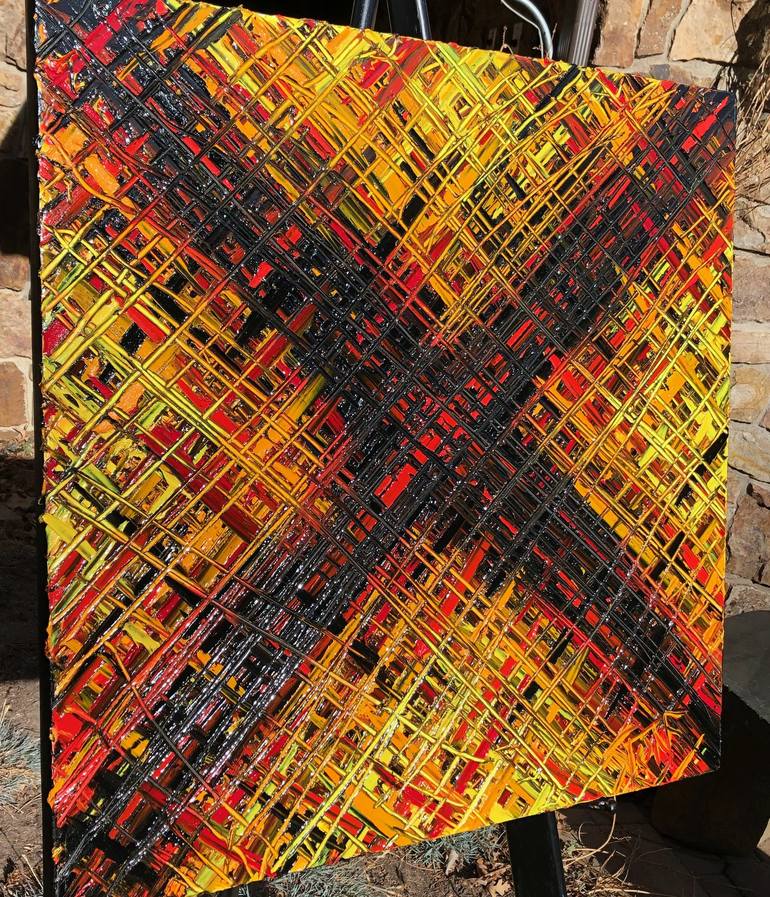 Original Abstract Cities Painting by Bill Stone
