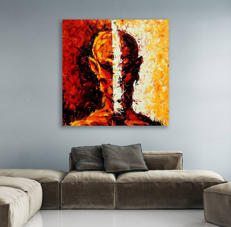 Original Abstract Portrait Painting by Bill Stone