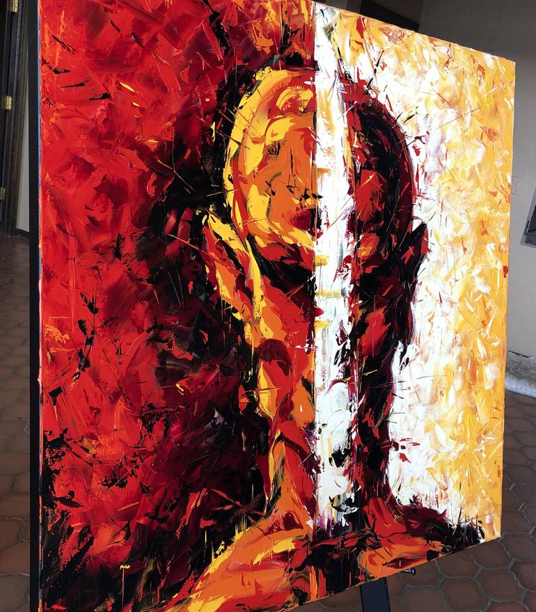 Original Abstract Portrait Painting by Bill Stone