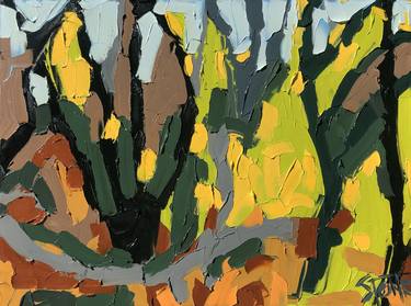 Original Abstract Tree Paintings by Bill Stone