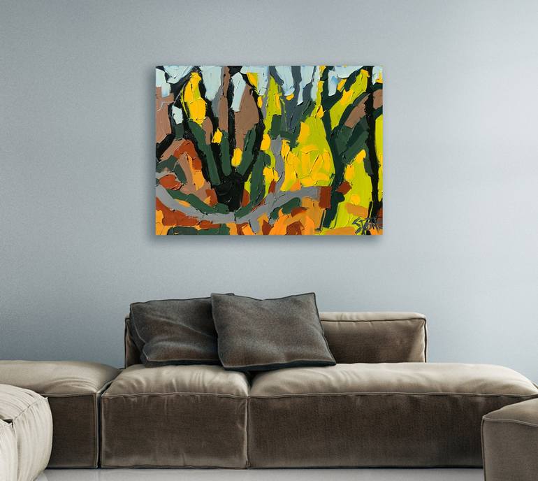 Original Abstract Tree Painting by Bill Stone