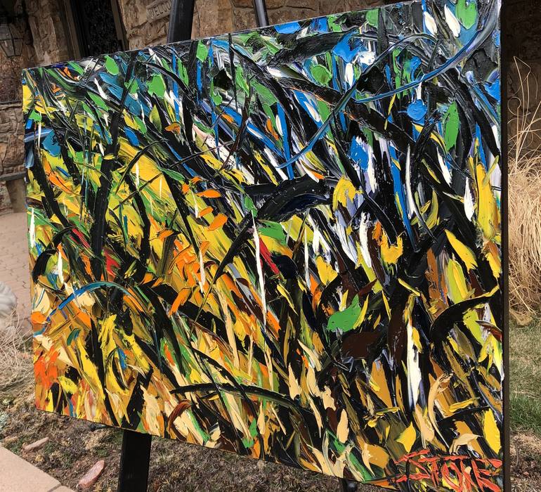 Original Abstract Seasons Painting by Bill Stone