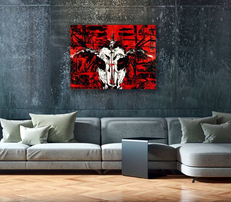 Original Abstract Cows Painting by Bill Stone