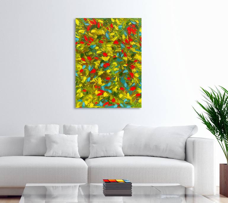 Original Abstract Garden Painting by Bill Stone