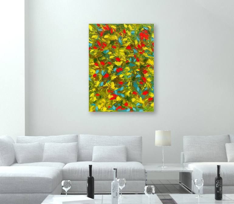 Original Abstract Garden Painting by Bill Stone