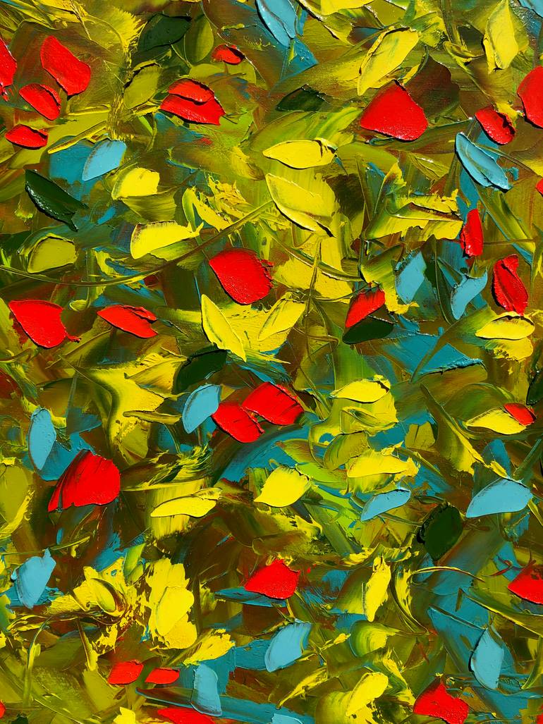 Original Abstract Garden Painting by Bill Stone