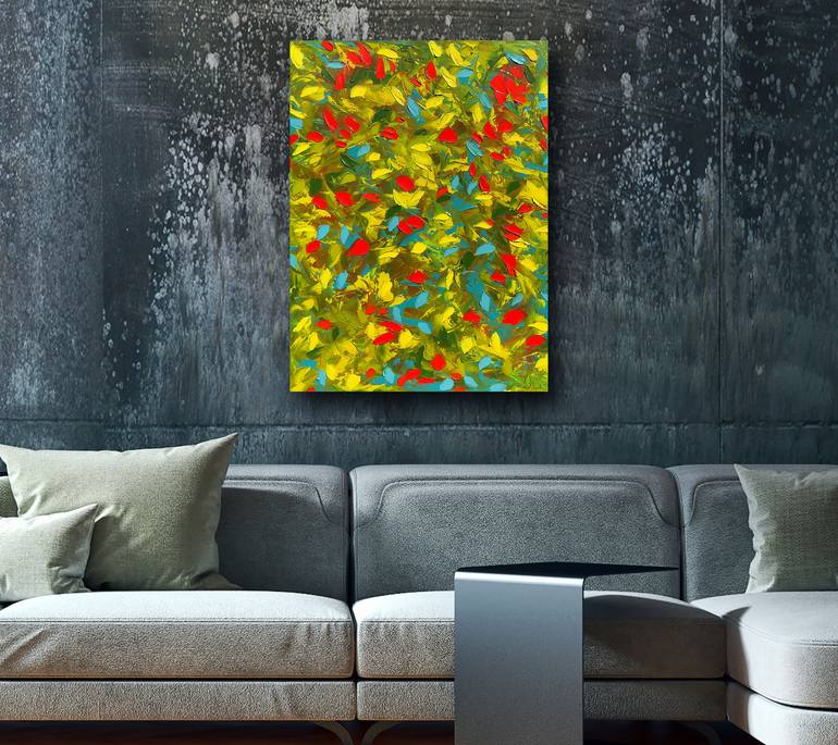 Original Abstract Garden Painting by Bill Stone