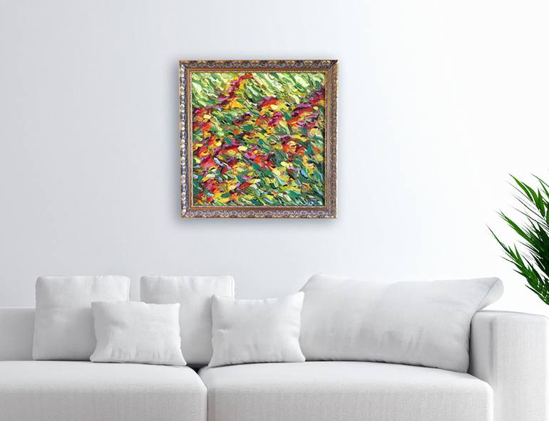 Original Abstract Garden Painting by Bill Stone