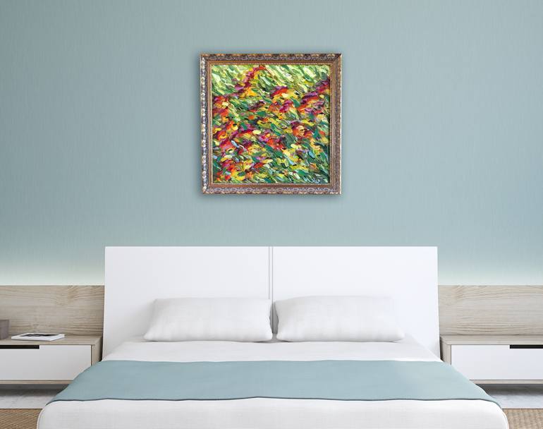 Original Abstract Garden Painting by Bill Stone