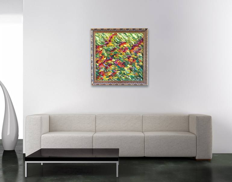 Original Abstract Garden Painting by Bill Stone