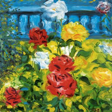 Original Impressionism Garden Paintings by Bill Stone