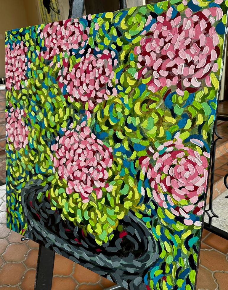 Original Impressionism Floral Painting by Bill Stone