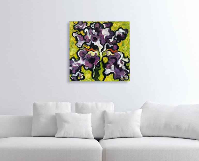Original Abstract Expressionism Floral Painting by Bill Stone