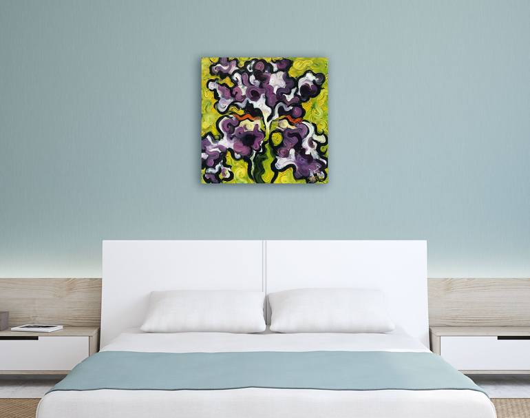 Original Abstract Expressionism Floral Painting by Bill Stone