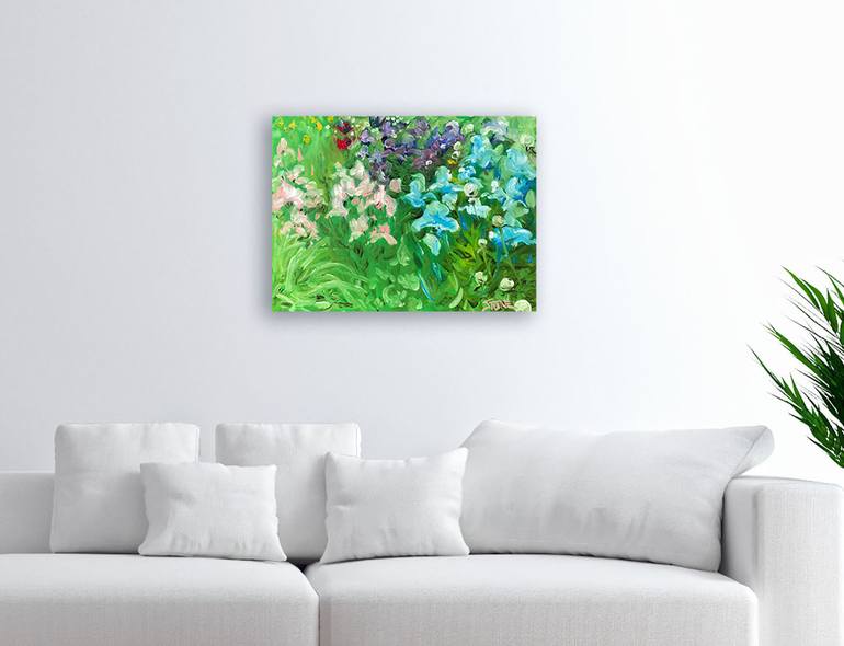 Original Impressionism Garden Painting by Bill Stone