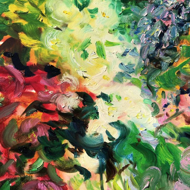 Original Impressionism Floral Painting by Bill Stone