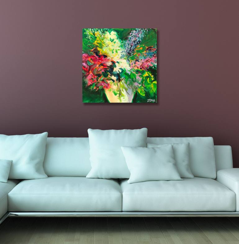 Original Impressionism Floral Painting by Bill Stone