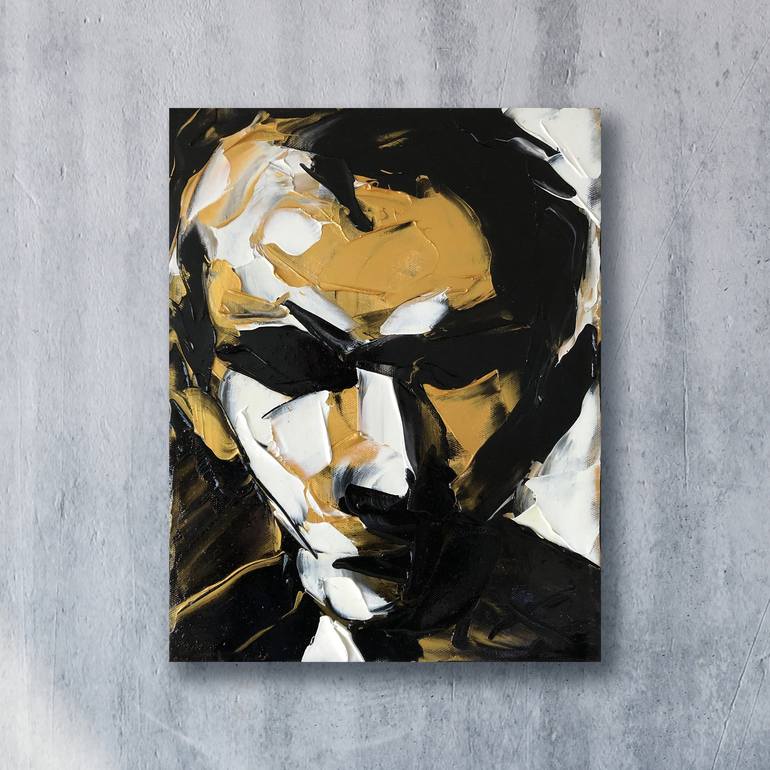 Original Abstract Portrait Painting by Bill Stone