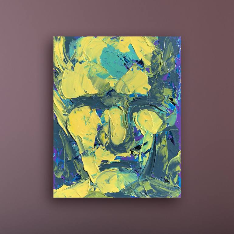 Original Abstract Portrait Painting by Bill Stone