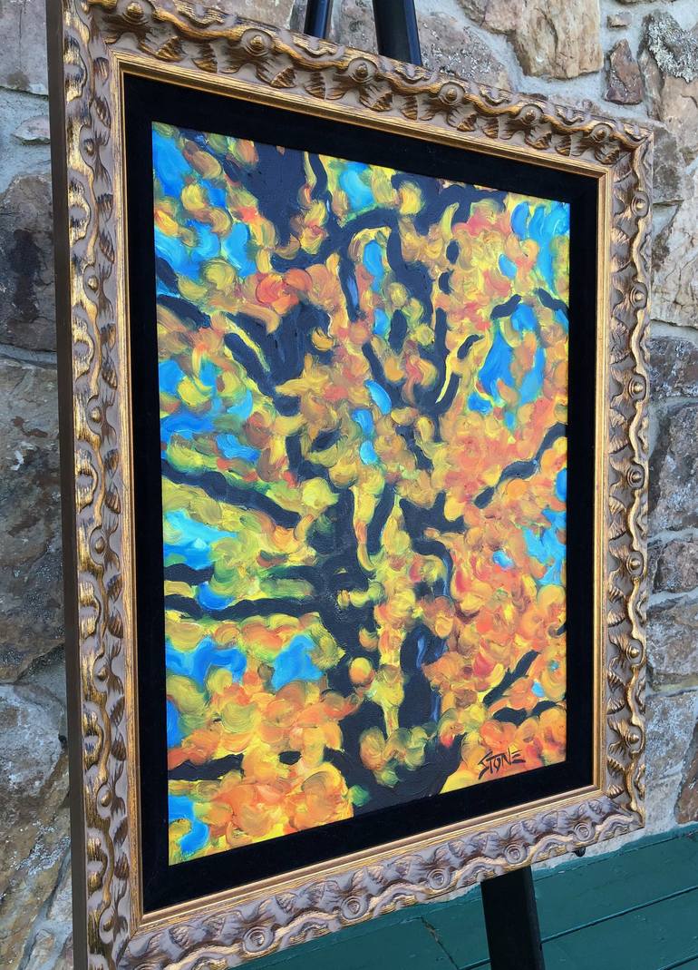 Original Impressionism Tree Painting by Bill Stone