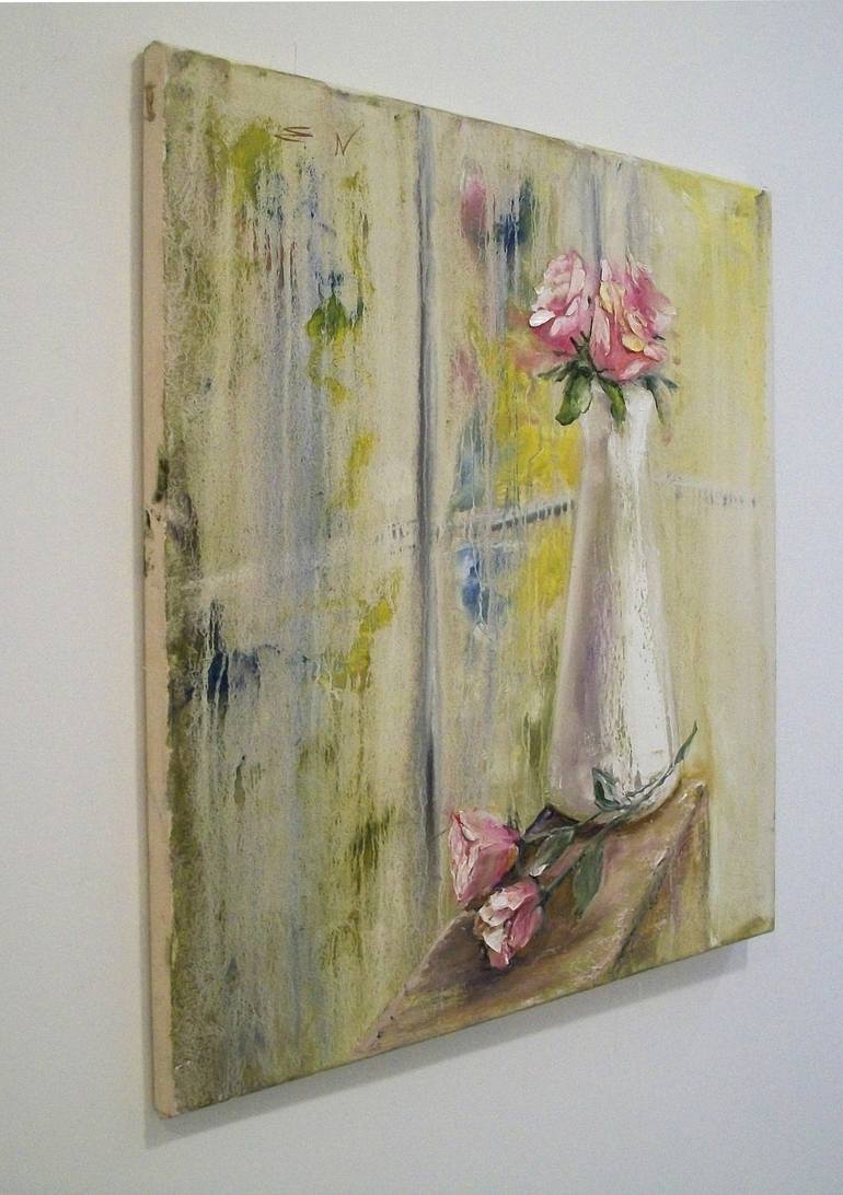 Original Abstract Floral Painting by Natalia Esanu