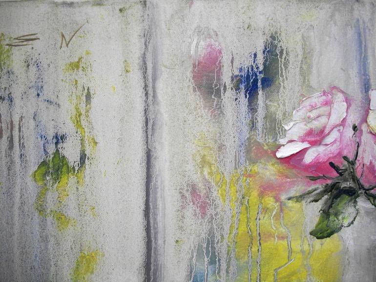 Original Abstract Floral Painting by Natalia Esanu