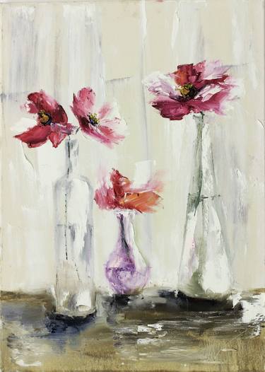 Print of Expressionism Floral Paintings by Natalia Esanu