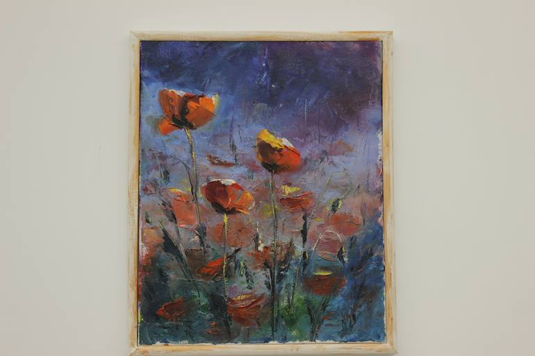 Original Expressionism Floral Painting by Natalia Esanu