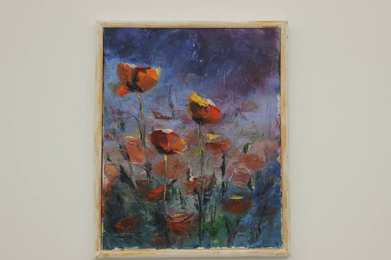 Original Expressionism Floral Painting by Natalia Esanu