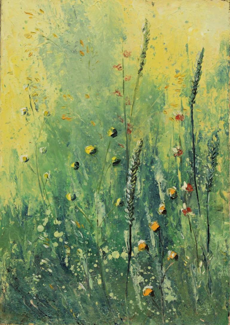 Happy fields Painting by Natalia Esanu | Saatchi Art