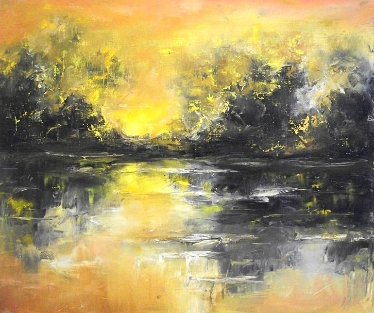 Original Modern Landscape Painting by Natalia Esanu