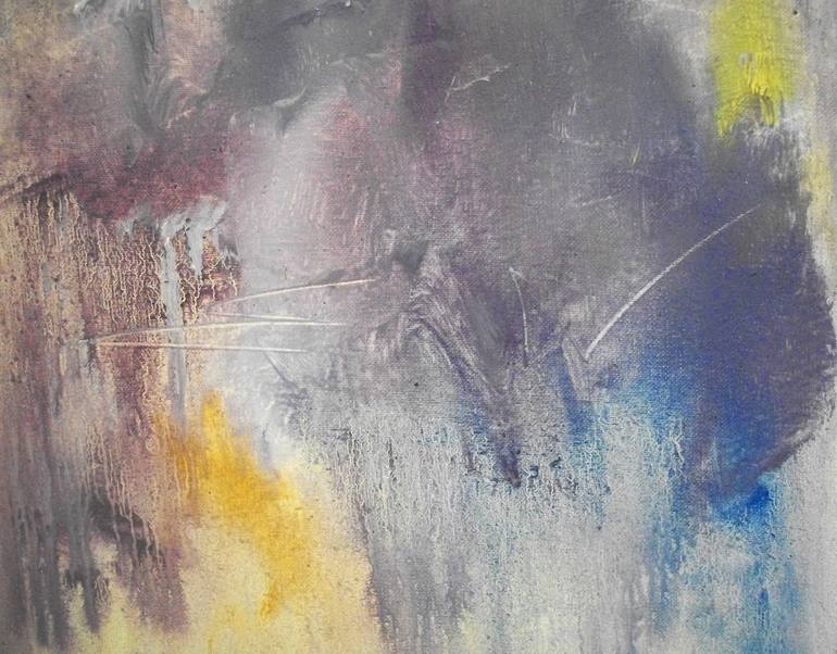 Original Abstract Expressionism Floral Painting by Natalia Esanu