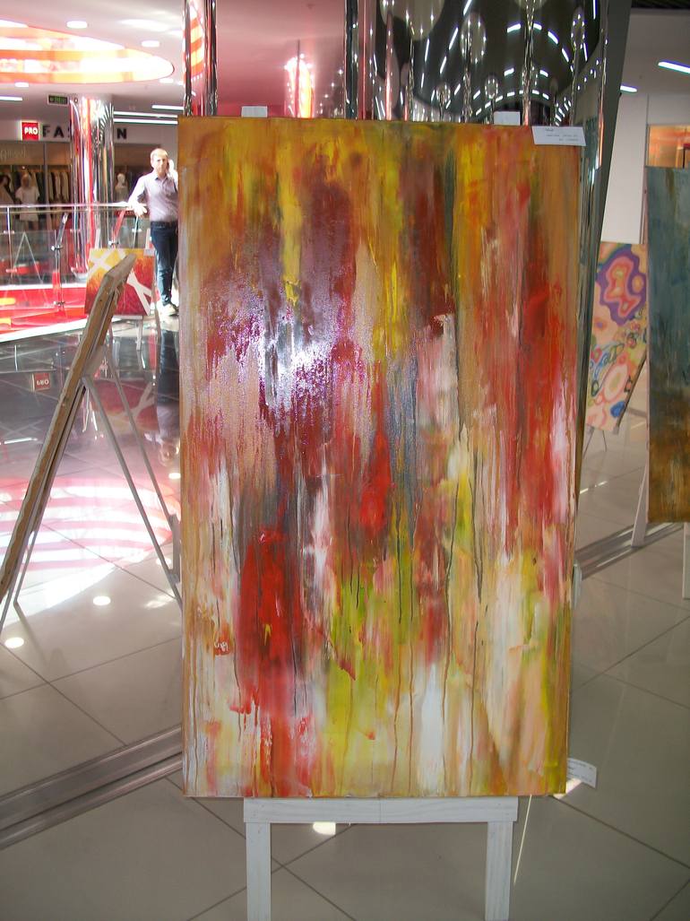 Original Abstract Expressionism Abstract Painting by Natalia Esanu