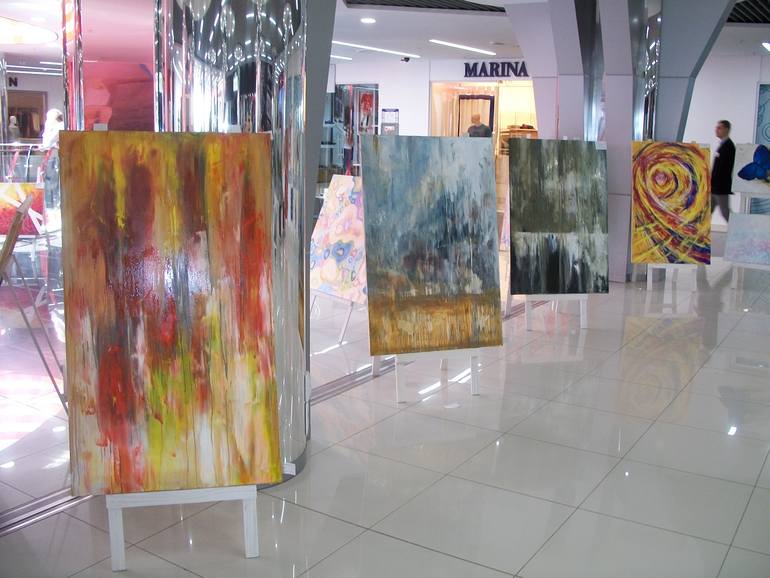 Original Abstract Expressionism Abstract Painting by Natalia Esanu