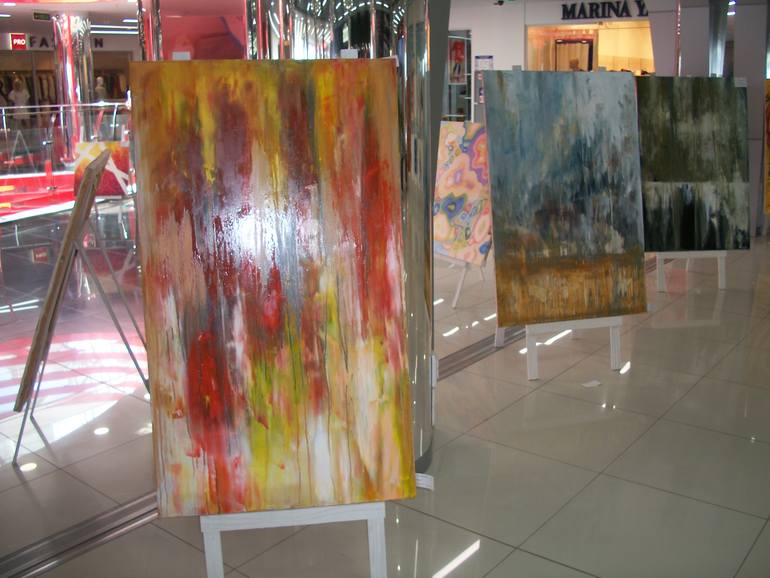 Original Abstract Expressionism Abstract Painting by Natalia Esanu