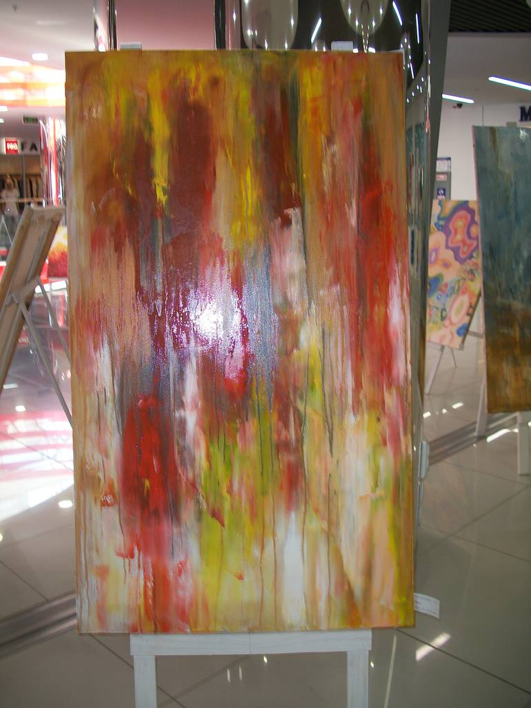 Original Abstract Expressionism Abstract Painting by Natalia Esanu