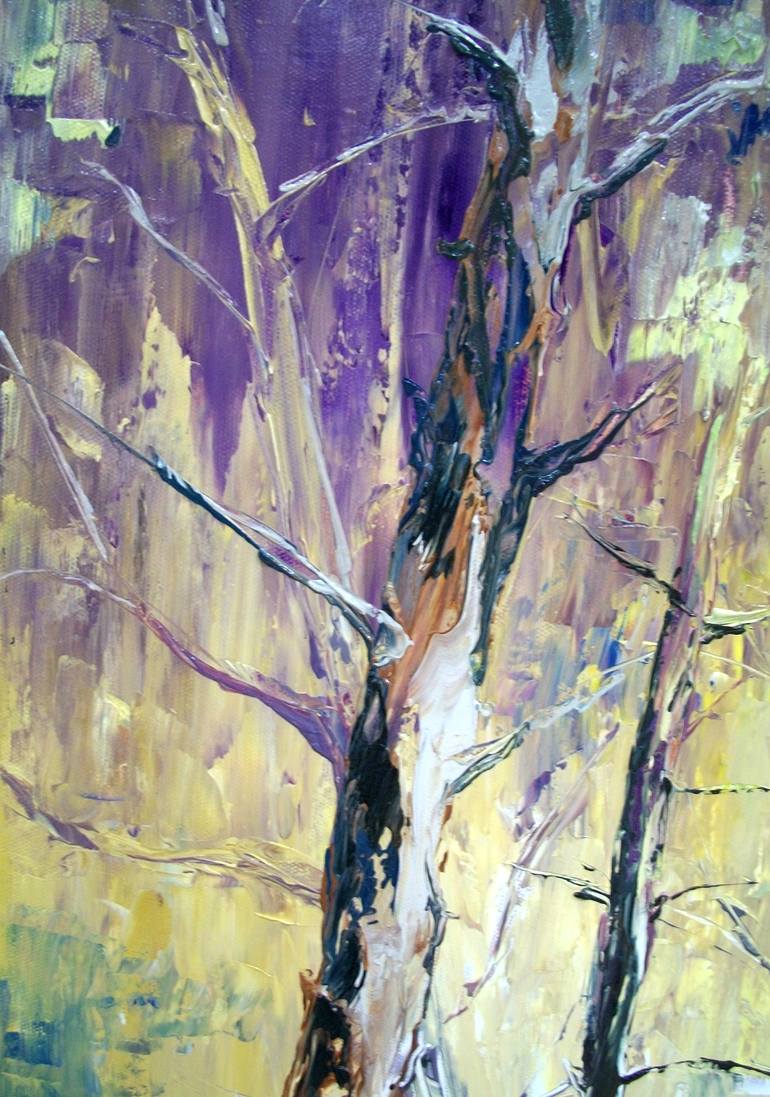 Original Expressionism Tree Painting by Natalia Esanu