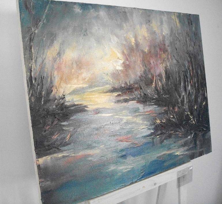 Original Modern Landscape Painting by Natalia Esanu