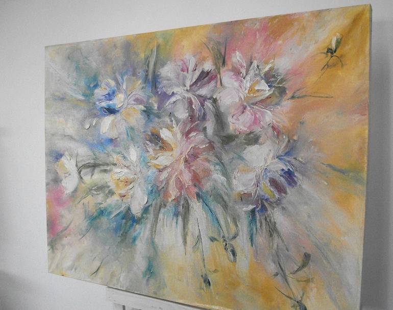 Original Modern Floral Painting by Natalia Esanu