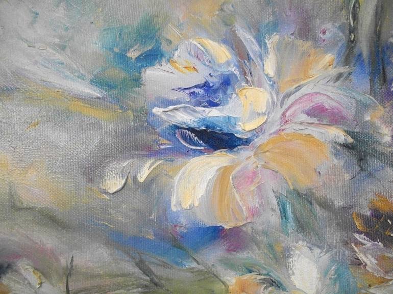 Original Modern Floral Painting by Natalia Esanu